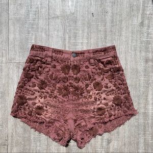 Free People Floral Shorts